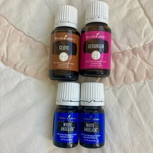 White Angelica x2, Geranium and Clove YL essential oils